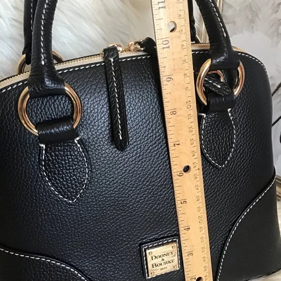 Dooney & Bourke black lucca leather satchel - Picture 6 of 12